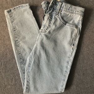 Madewell 10 inch skinny railroad-striped